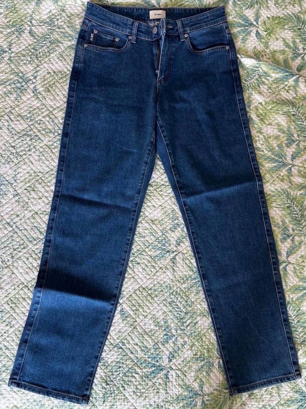 DL1961 Men's Slim Fit Blue Dark Wash Denim Jeans Mid Rise 5-Pocket 31X32